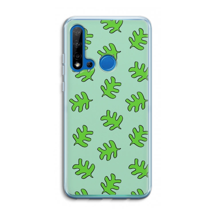 Groene blaadjes: Huawei P20 Lite (2019) Transparant Hoesje