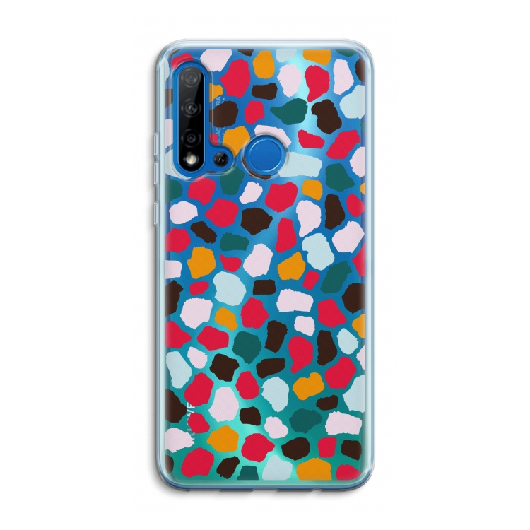 Colored Giraffe: Huawei P20 Lite (2019) Transparant Hoesje