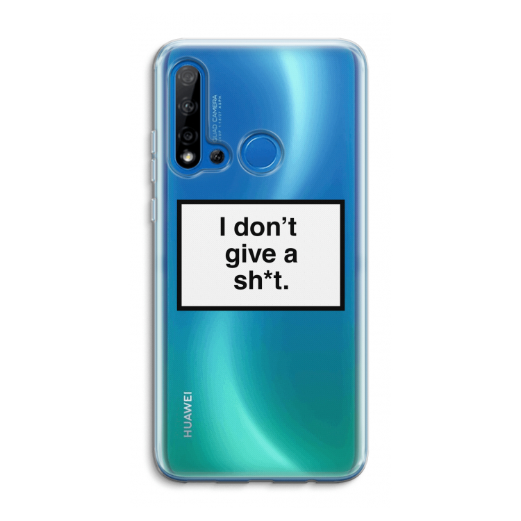 Don't give a shit: Huawei P20 Lite (2019) Transparant Hoesje