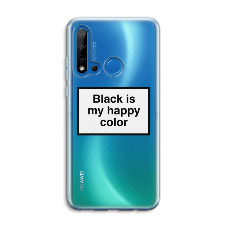 Black is my happy color: Huawei P20 Lite (2019) Transparant Hoesje
