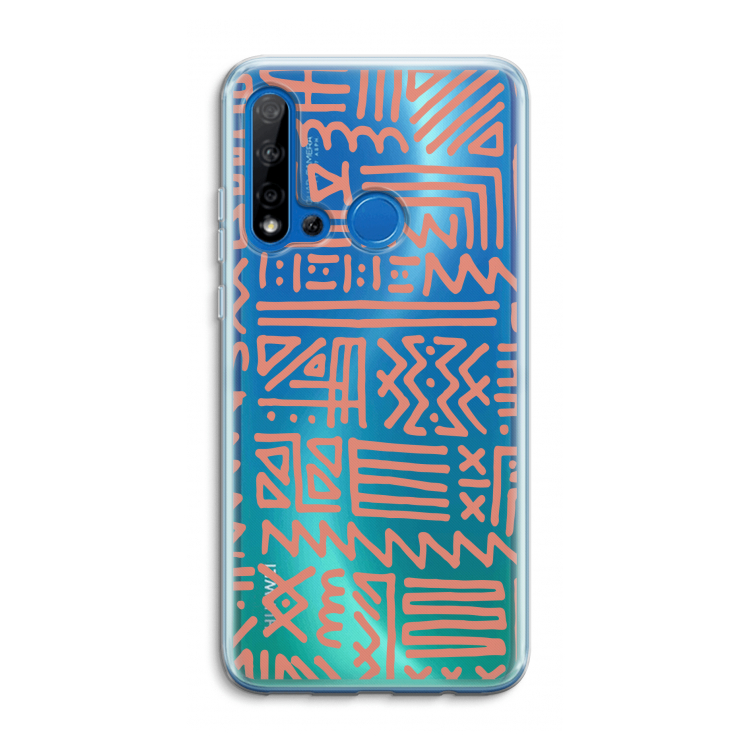 Marrakech Pink: Huawei P20 Lite (2019) Transparant Hoesje