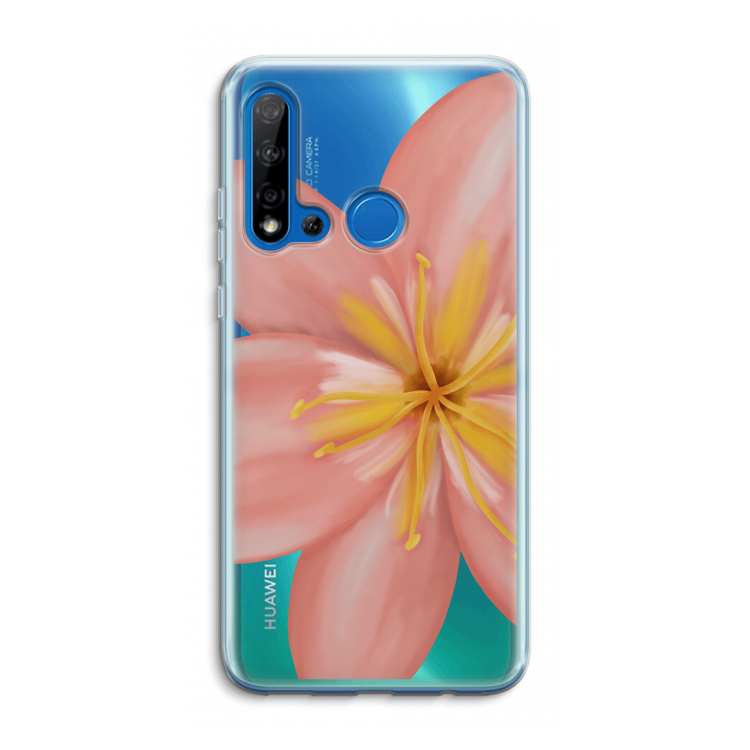 Pink Ellila Flower: Huawei P20 Lite (2019) Transparant Hoesje