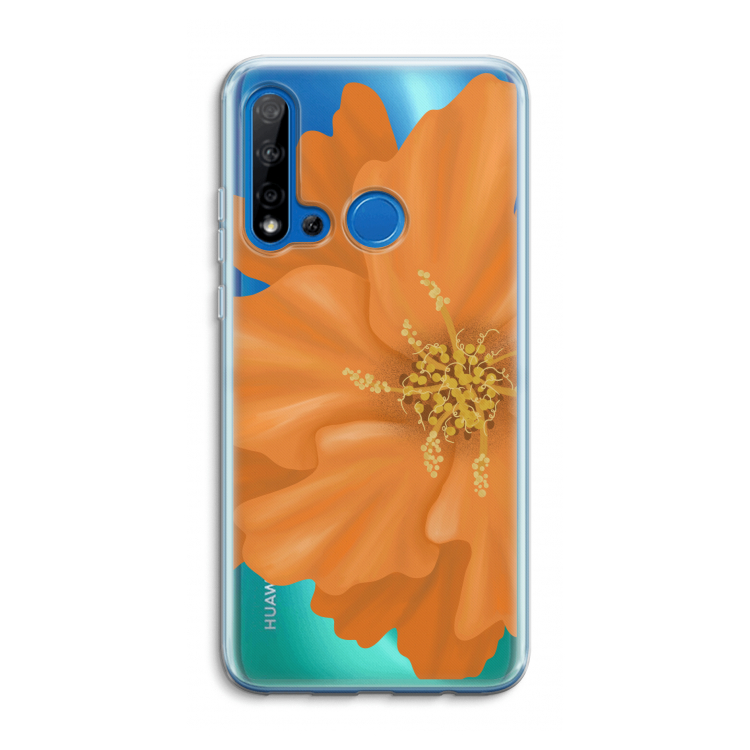Orange Ellila flower: Huawei P20 Lite (2019) Transparant Hoesje