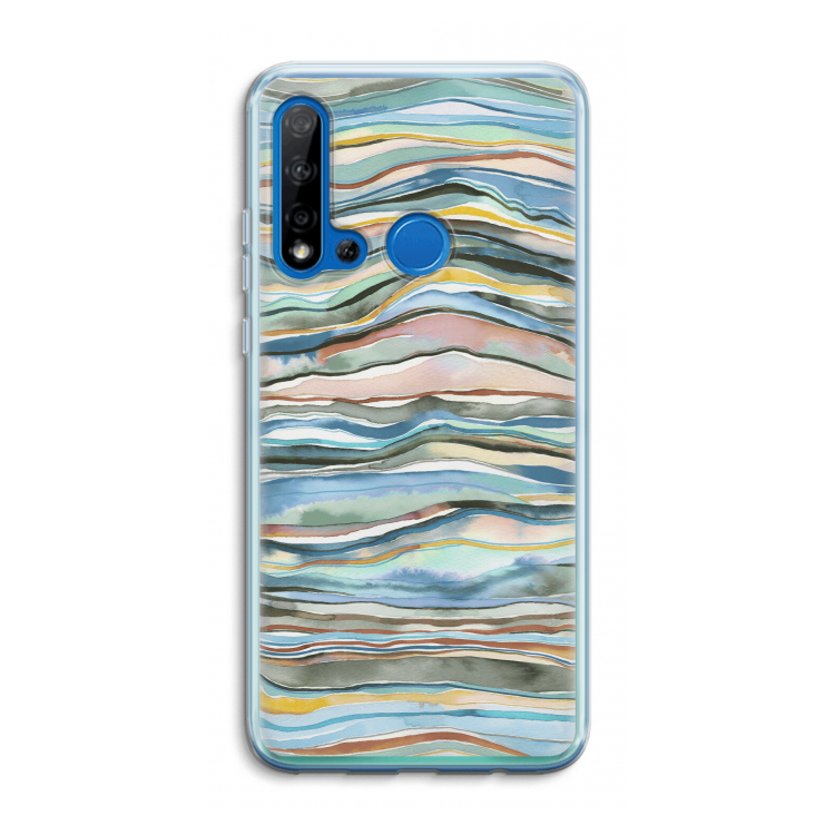 Watercolor Agate: Huawei P20 Lite (2019) Transparant Hoesje