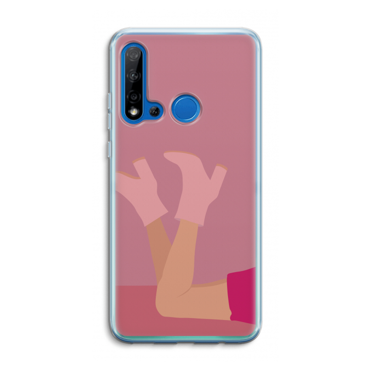 Pink boots: Huawei P20 Lite (2019) Transparant Hoesje