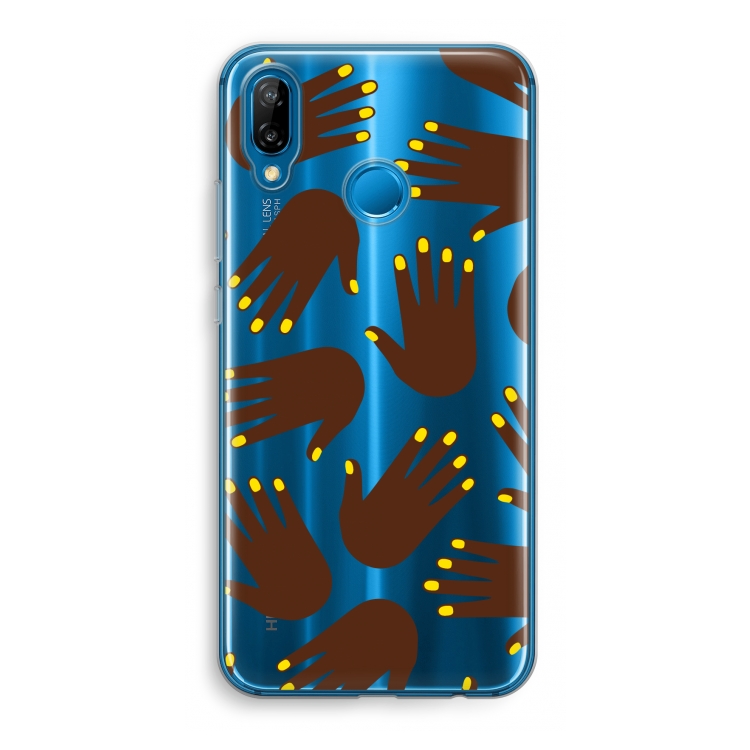 Hands dark: Huawei P20 Lite Transparant Hoesje