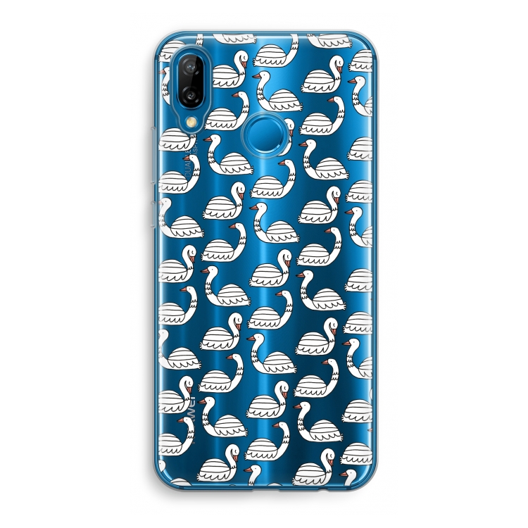 Zwanen: Huawei P20 Lite Transparant Hoesje