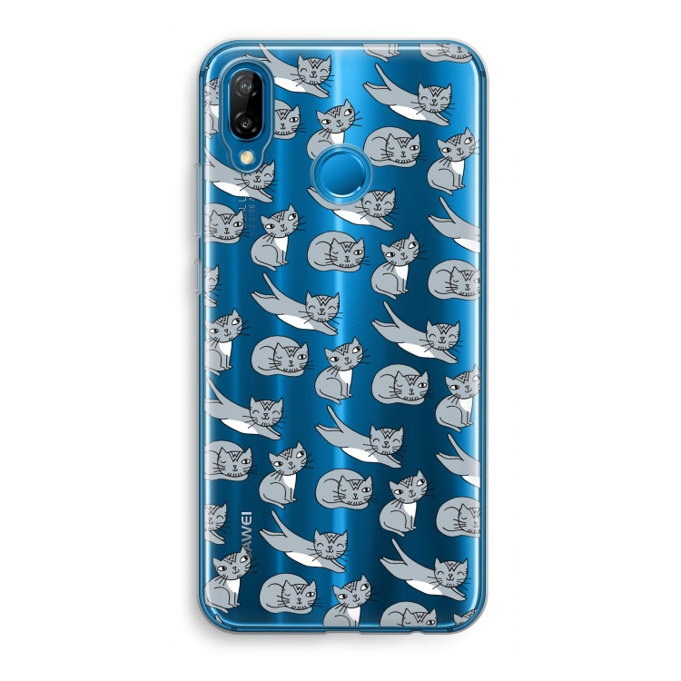 Poezen: Huawei P20 Lite Transparant Hoesje