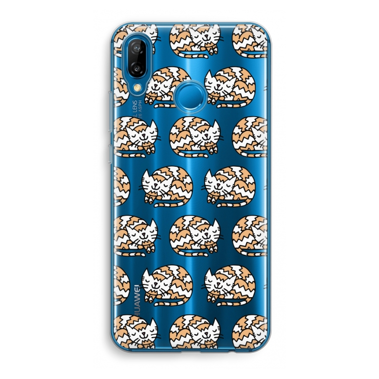 Slapende poes: Huawei P20 Lite Transparant Hoesje