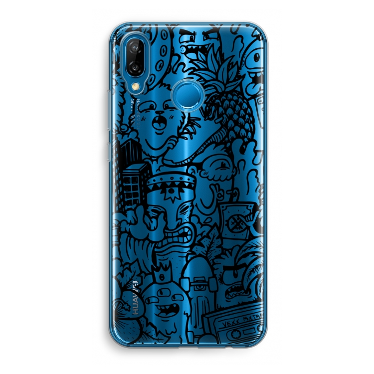 Vexx Black Mixtape: Huawei P20 Lite Transparant Hoesje