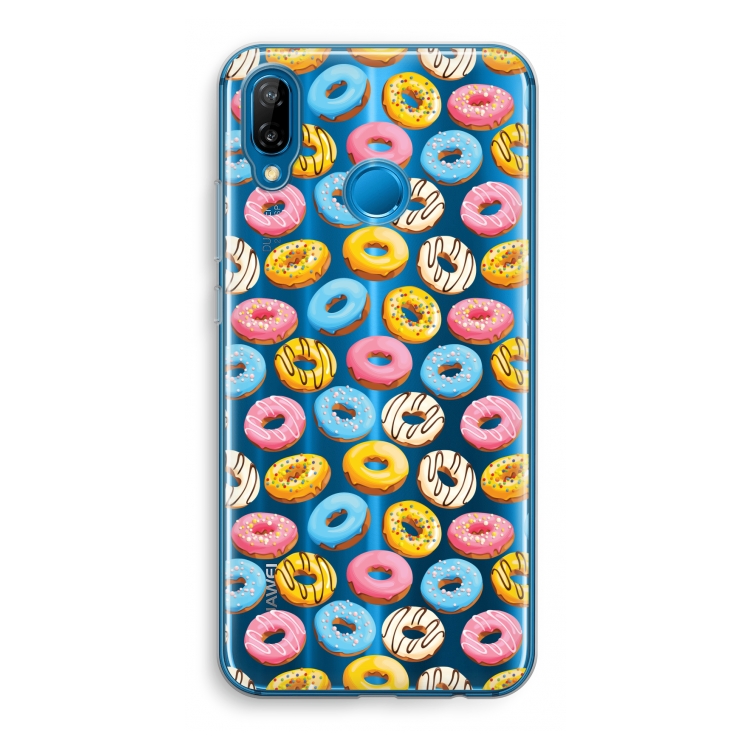 Pink donuts: Huawei P20 Lite Transparant Hoesje