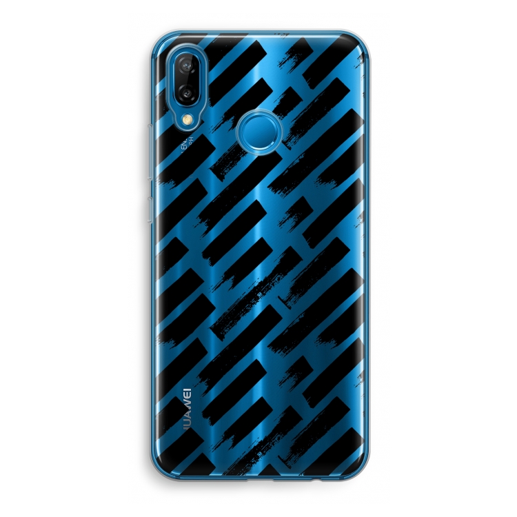 Zwarte vegen: Huawei P20 Lite Transparant Hoesje