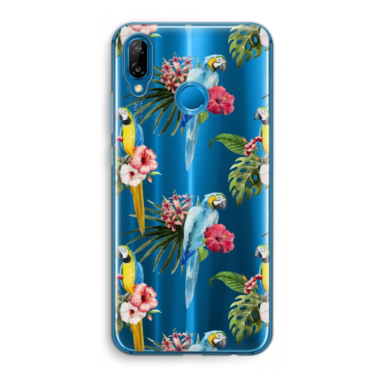 Kleurrijke papegaaien: Huawei P20 Lite Transparant Hoesje