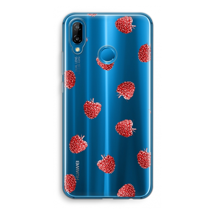 Framboosjes: Huawei P20 Lite Transparant Hoesje