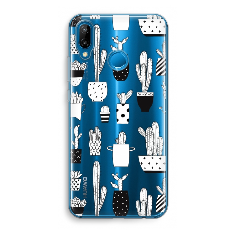 Cactusmotief: Huawei P20 Lite Transparant Hoesje