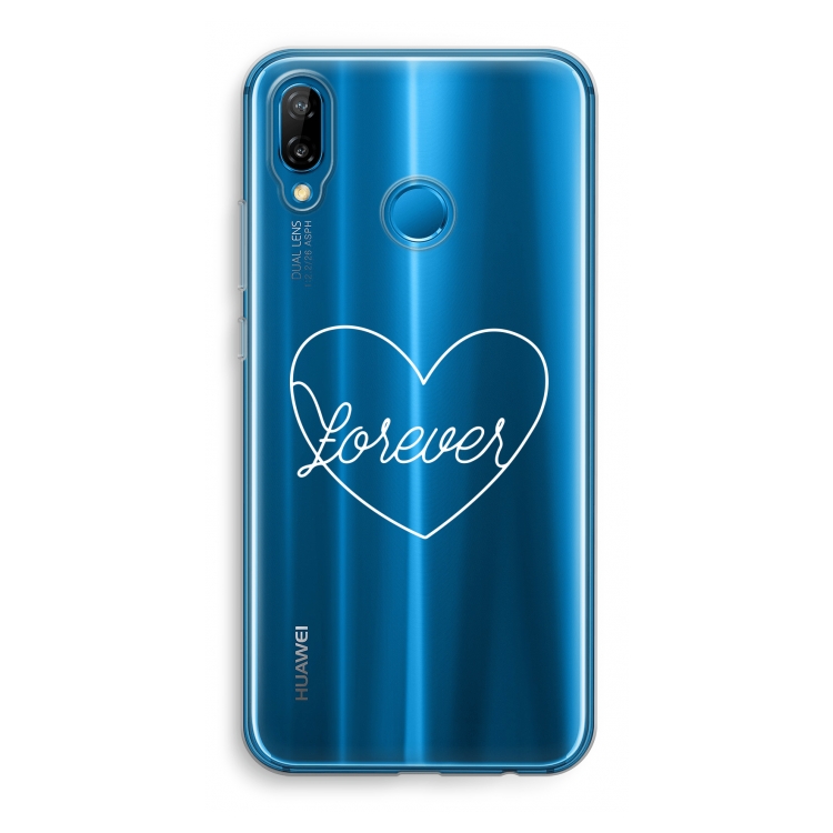 Forever heart pastel: Huawei P20 Lite Transparant Hoesje