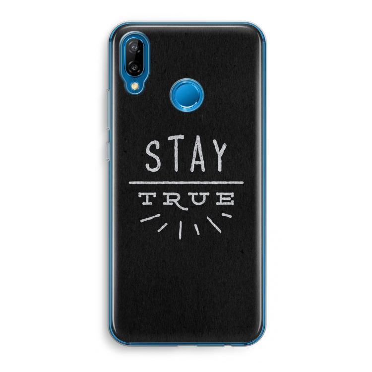 Stay true: Huawei P20 Lite Transparant Hoesje