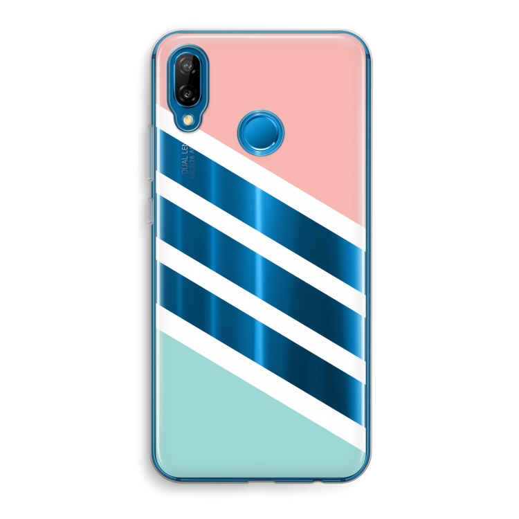 Strepen pastel: Huawei P20 Lite Transparant Hoesje