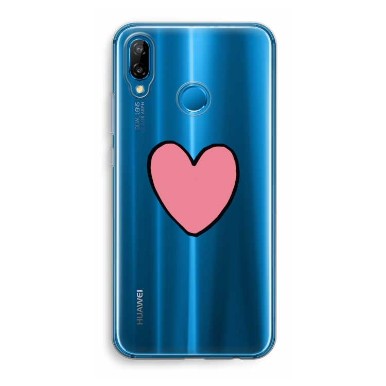 Hartje: Huawei P20 Lite Transparant Hoesje