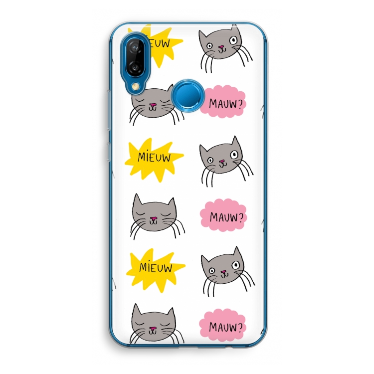Meow: Huawei P20 Lite Transparant Hoesje