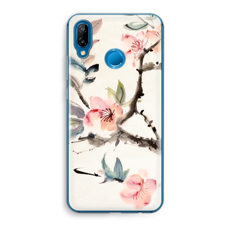Japanse bloemen: Huawei P20 Lite Transparant Hoesje