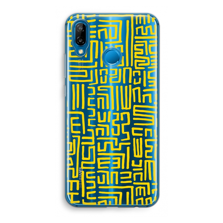 Majorelle Blue Print: Huawei P20 Lite Transparant Hoesje