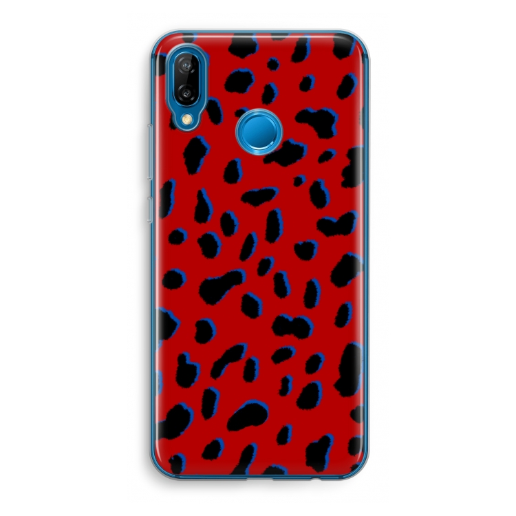 Red Leopard: Huawei P20 Lite Transparant Hoesje