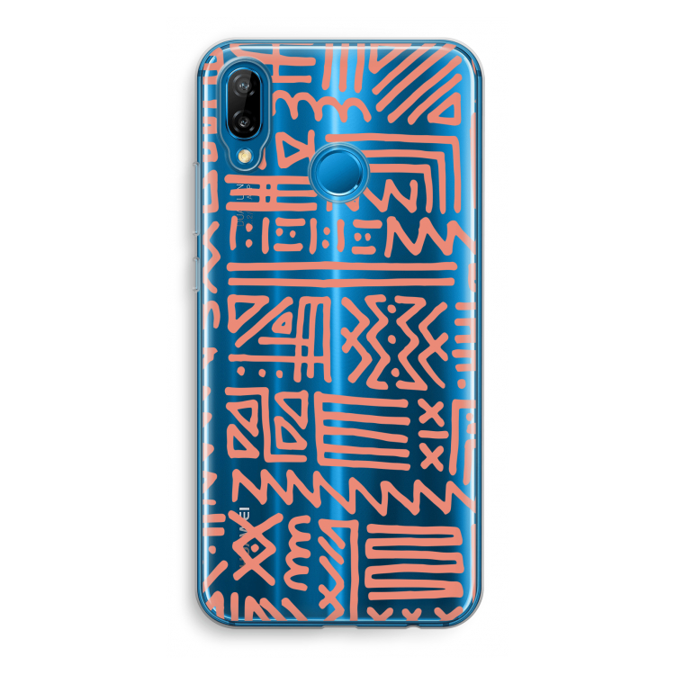 Marrakech Pink: Huawei P20 Lite Transparant Hoesje