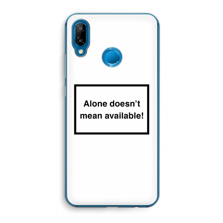Alone: Huawei P20 Lite Transparant Hoesje