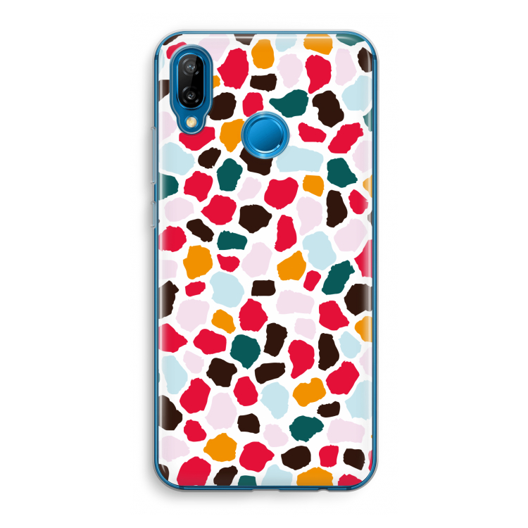 Colored Giraffe: Huawei P20 Lite Transparant Hoesje