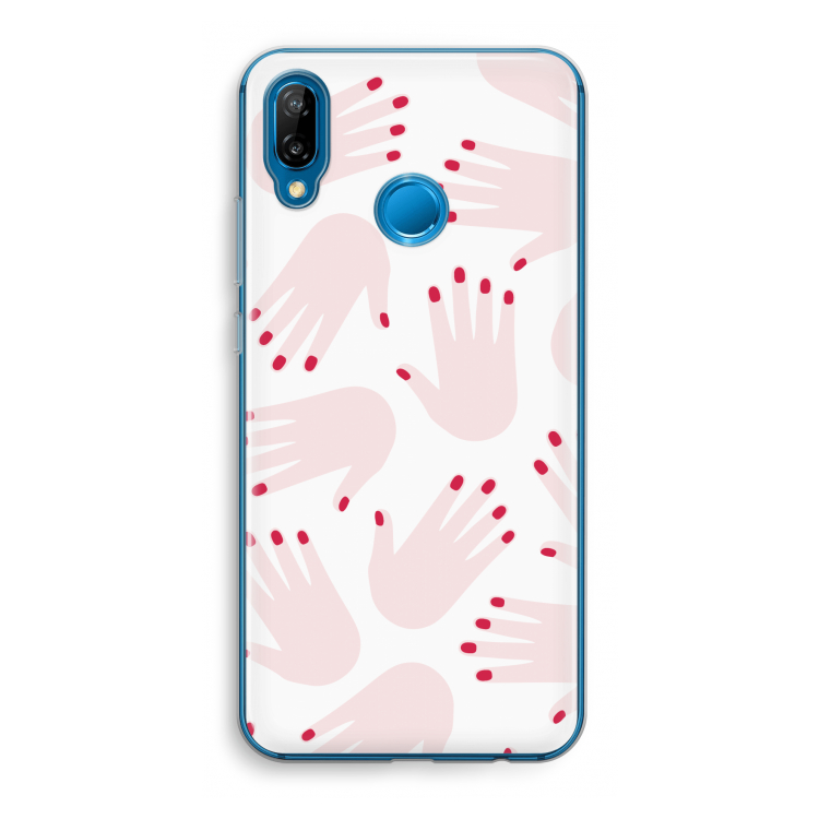 Hands pink: Huawei P20 Lite Transparant Hoesje