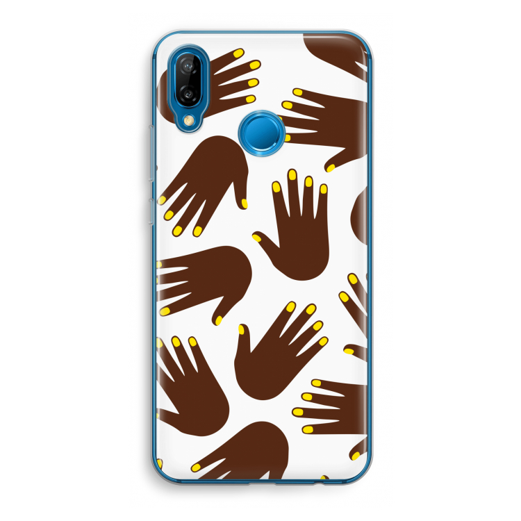 Hands dark: Huawei P20 Lite Transparant Hoesje