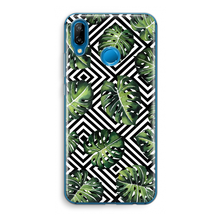 Geometrische jungle: Huawei P20 Lite Transparant Hoesje