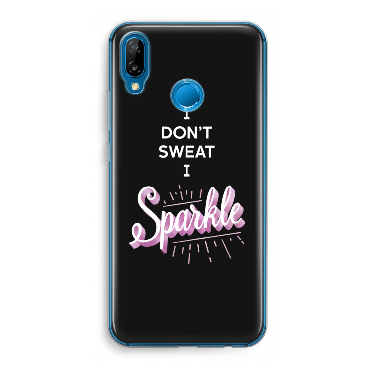 Sparkle quote: Huawei P20 Lite Transparant Hoesje