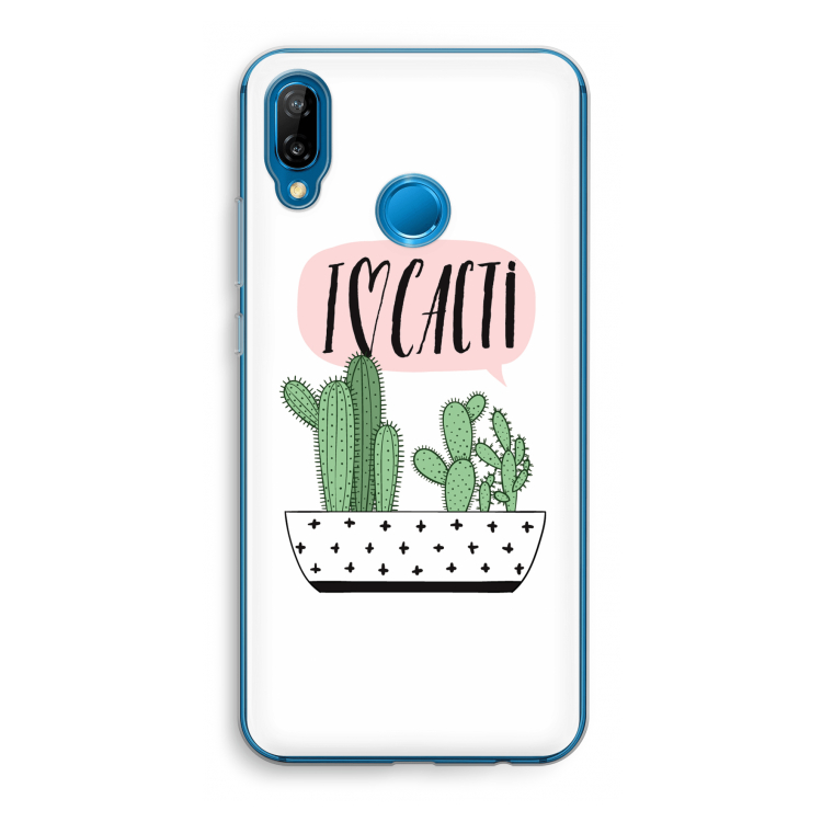 I love cacti: Huawei P20 Lite Transparant Hoesje