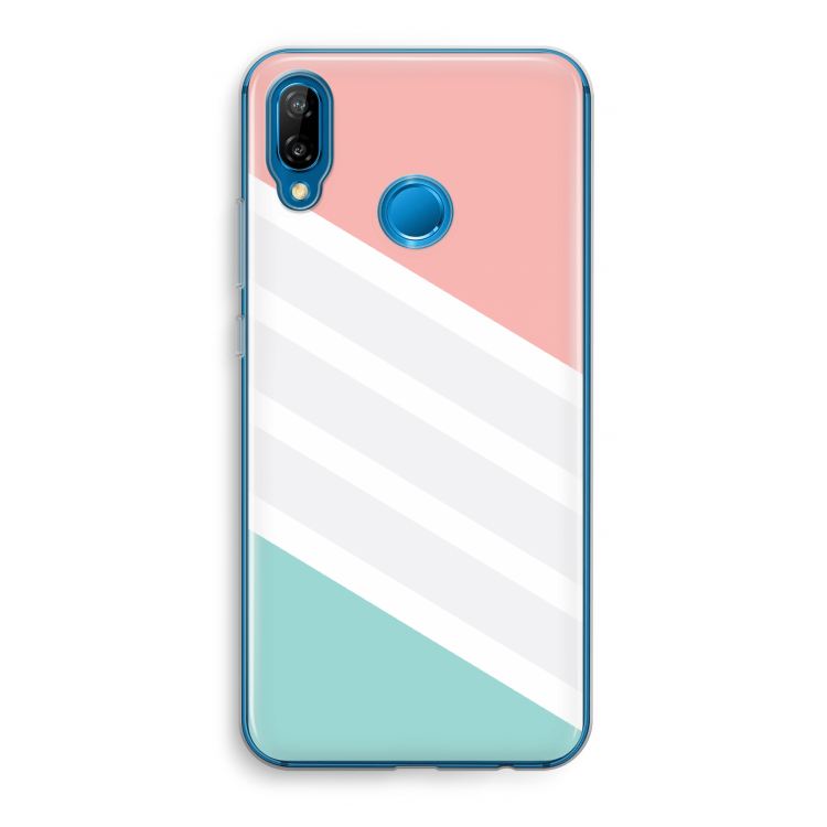 Strepen pastel: Huawei P20 Lite Transparant Hoesje