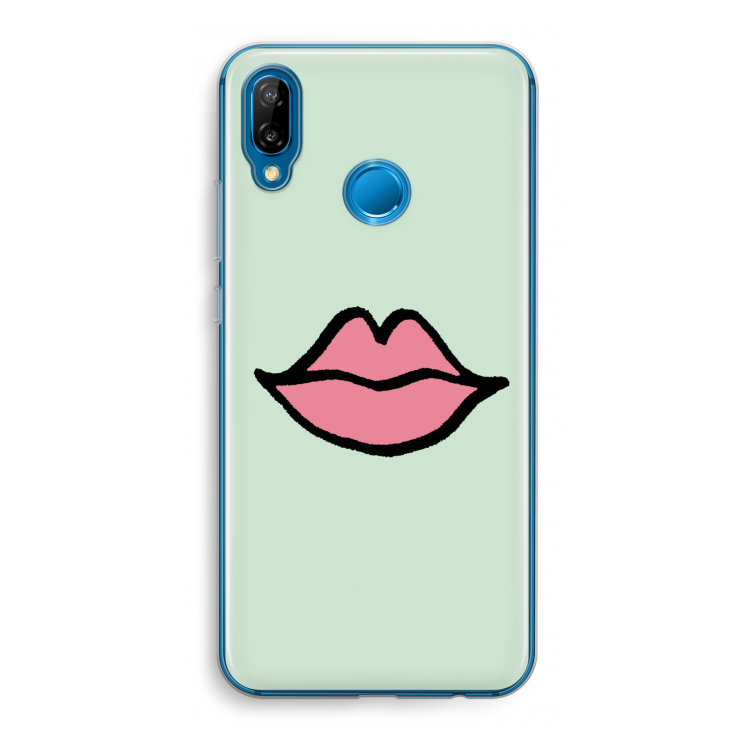 Kusje: Huawei P20 Lite Transparant Hoesje