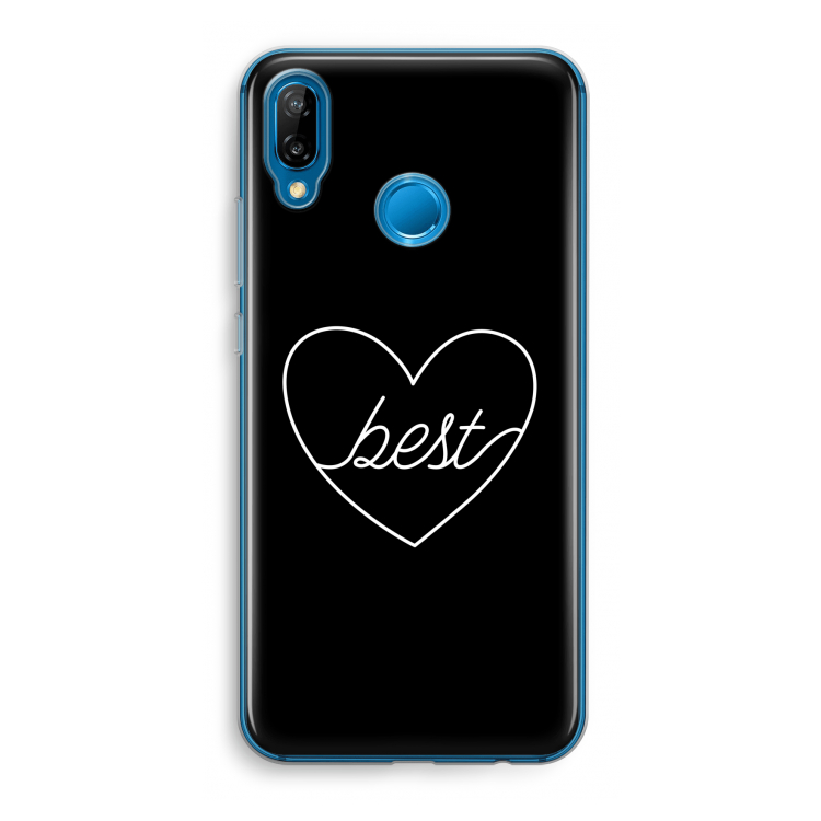 Best heart black: Huawei P20 Lite Transparant Hoesje