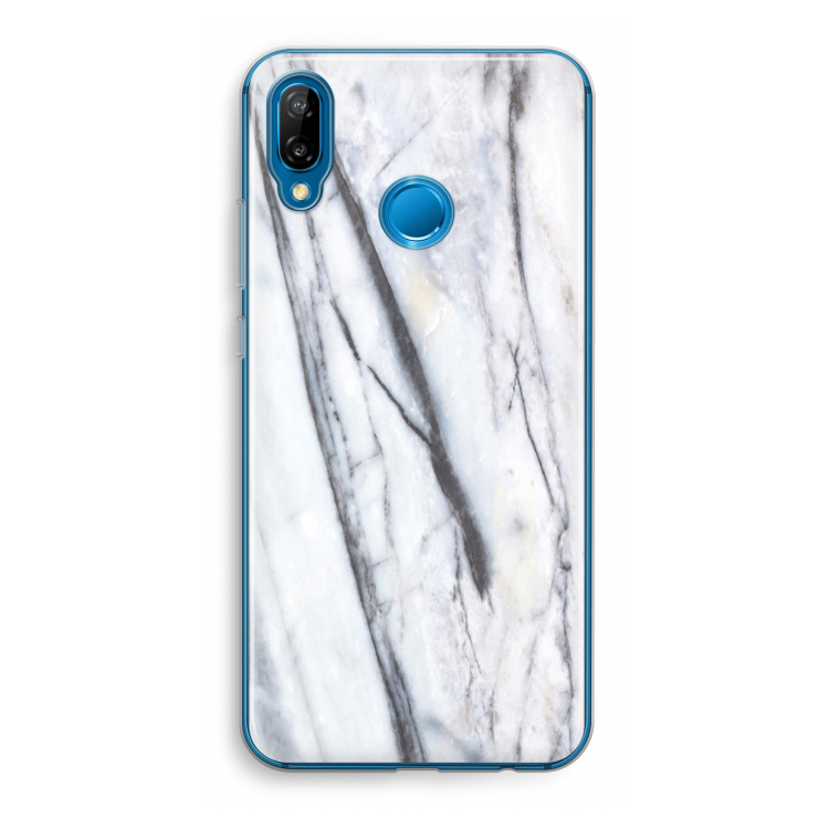 Gestreepte marmer: Huawei P20 Lite Transparant Hoesje
