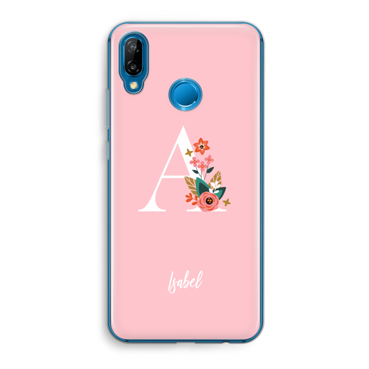 Pink Bouquet: Huawei P20 Lite Transparant Hoesje