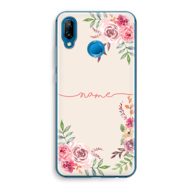 Rozen: Huawei P20 Lite Transparant Hoesje