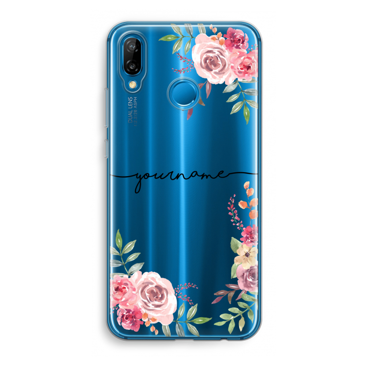 Rozen: Huawei P20 Lite Transparant Hoesje