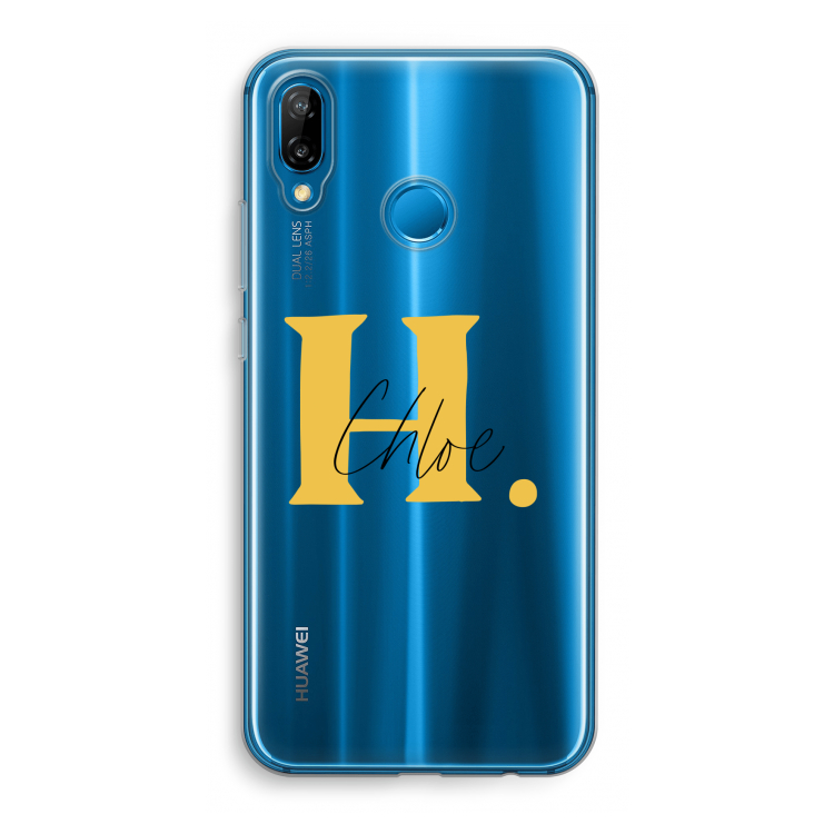 Amber Script: Huawei P20 Lite Transparant Hoesje