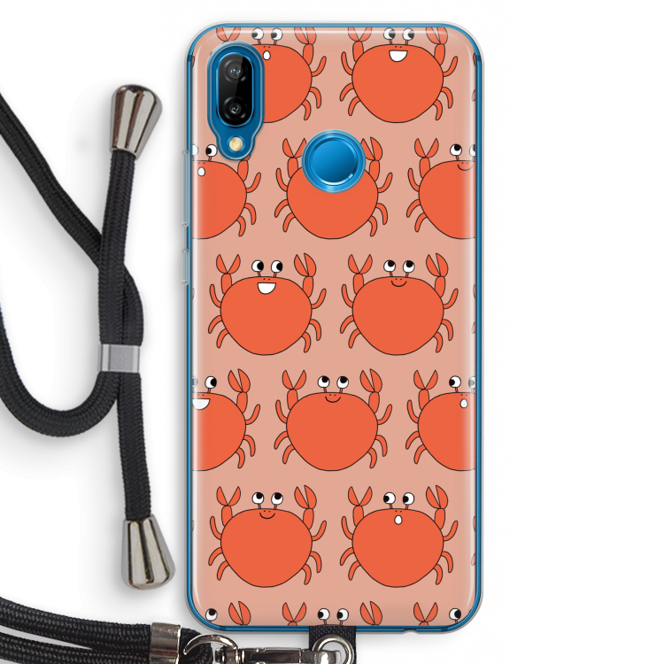 Krab: Huawei P20 Lite Transparant Hoesje met koord