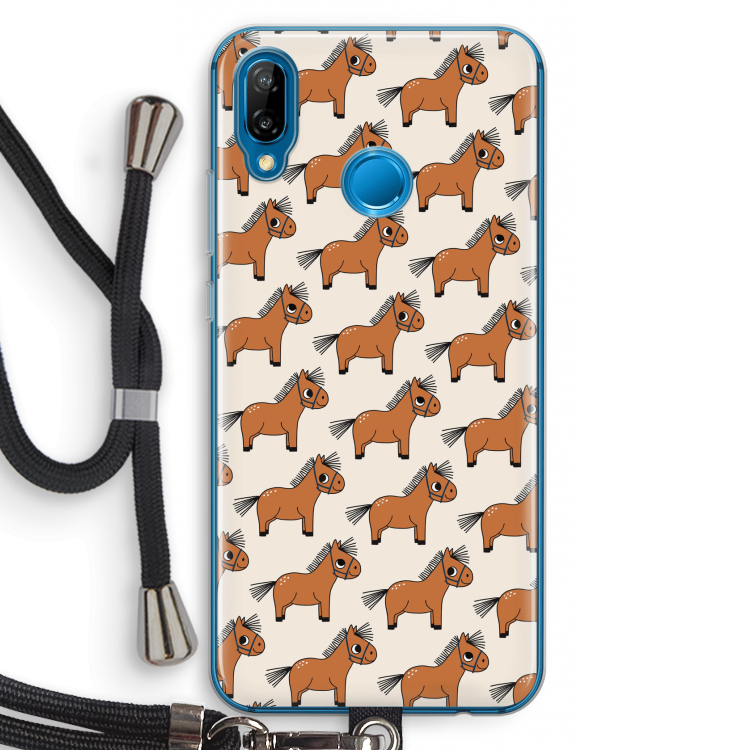Pony: Huawei P20 Lite Transparant Hoesje met koord