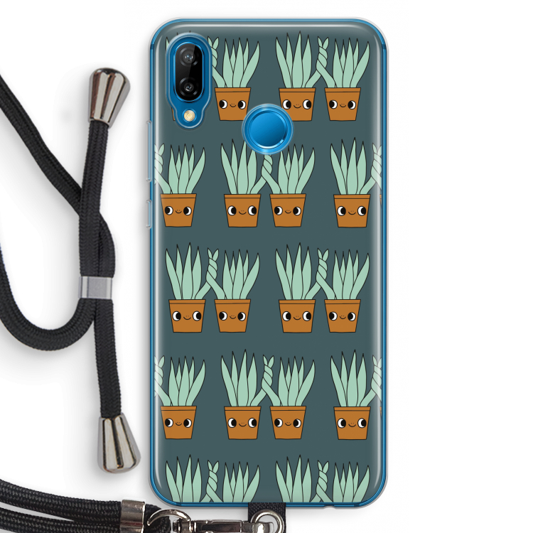 Sansevieria: Huawei P20 Lite Transparant Hoesje met koord