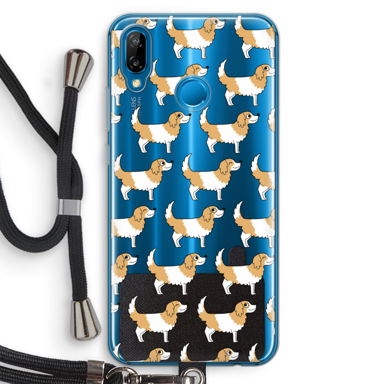 Doggy: Huawei P20 Lite Transparant Hoesje met koord
