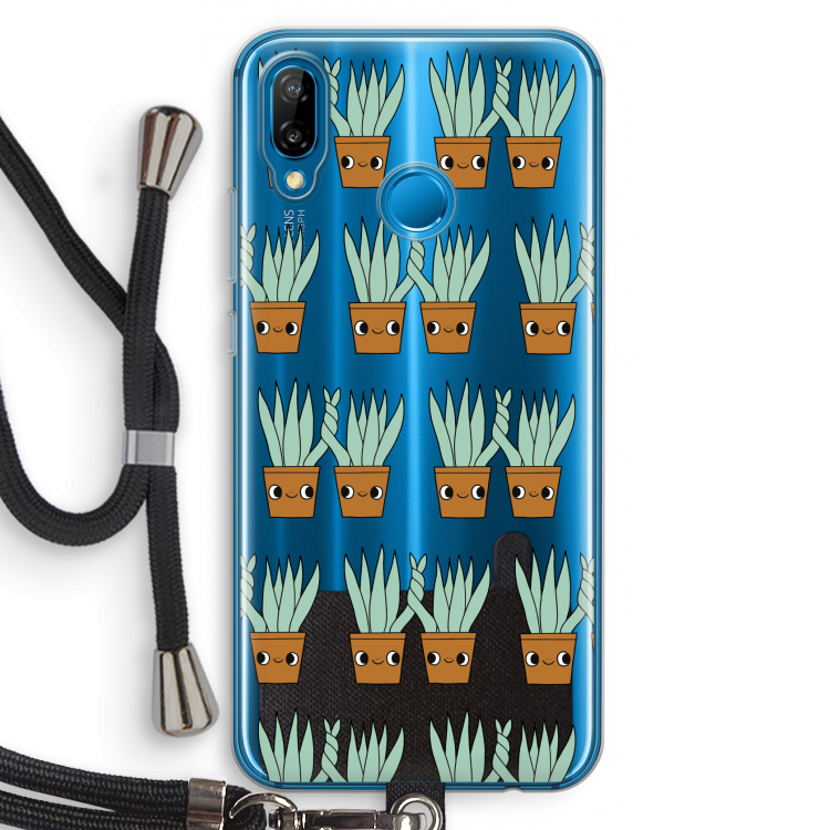 Sansevieria: Huawei P20 Lite Transparant Hoesje met koord