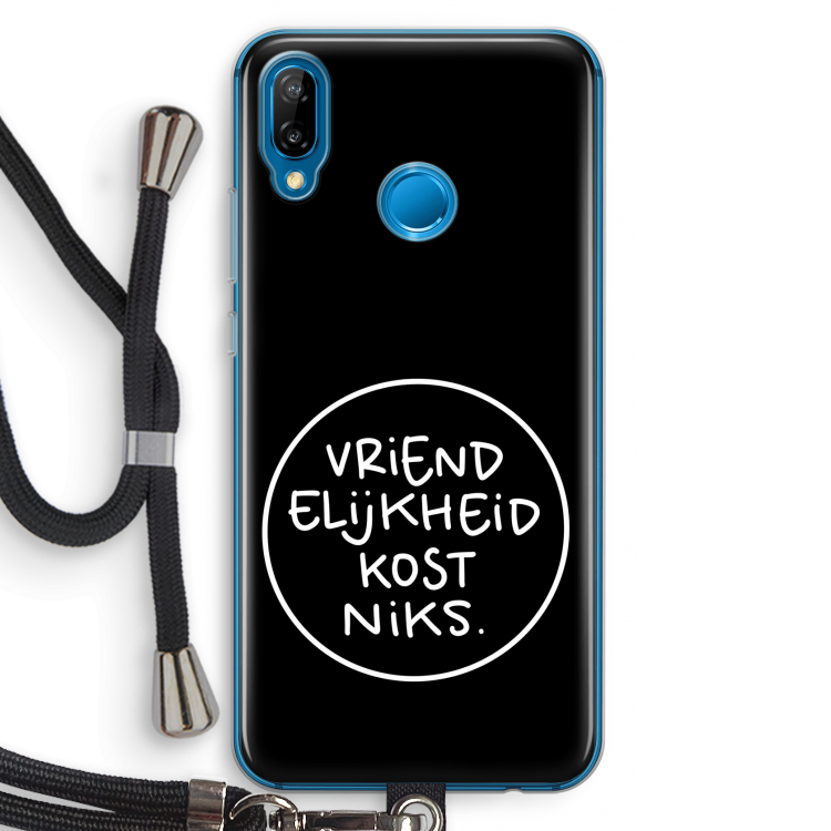 Vriendelijkheid: Huawei P20 Lite Transparant Hoesje met koord