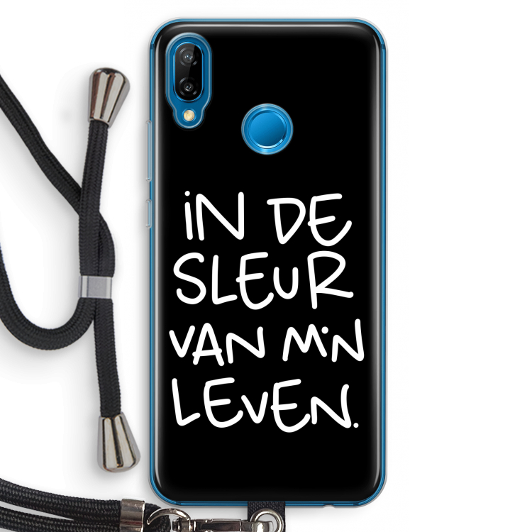 De Sleur: Huawei P20 Lite Transparant Hoesje met koord